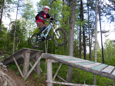 Bush Pilot Biking Powers Creek