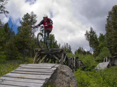 Bush Pilot Biking Powers Creek