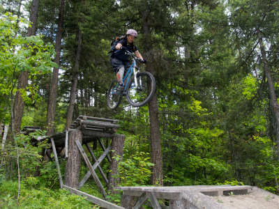 Bush Pilot Biking Powers Creek