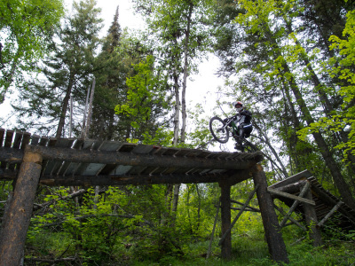 Bush Pilot Biking Powers Creek